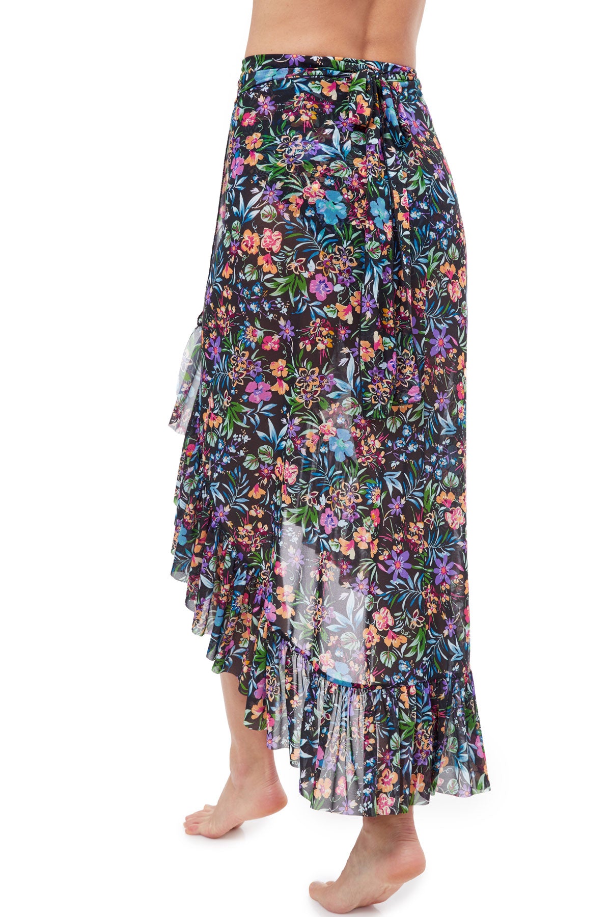 Profile: Flora Ruffled High Low Skirt Cover Up