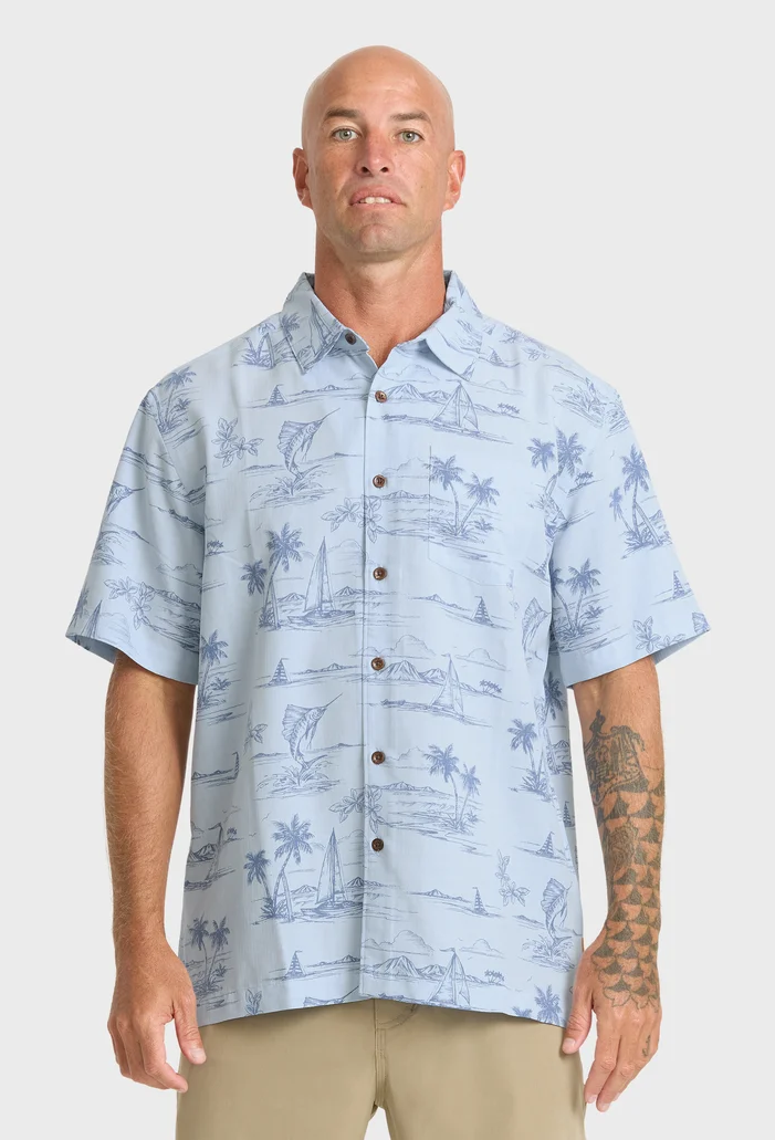 Quiksilver: Waterman Sail Away Short Sleeve Shirt