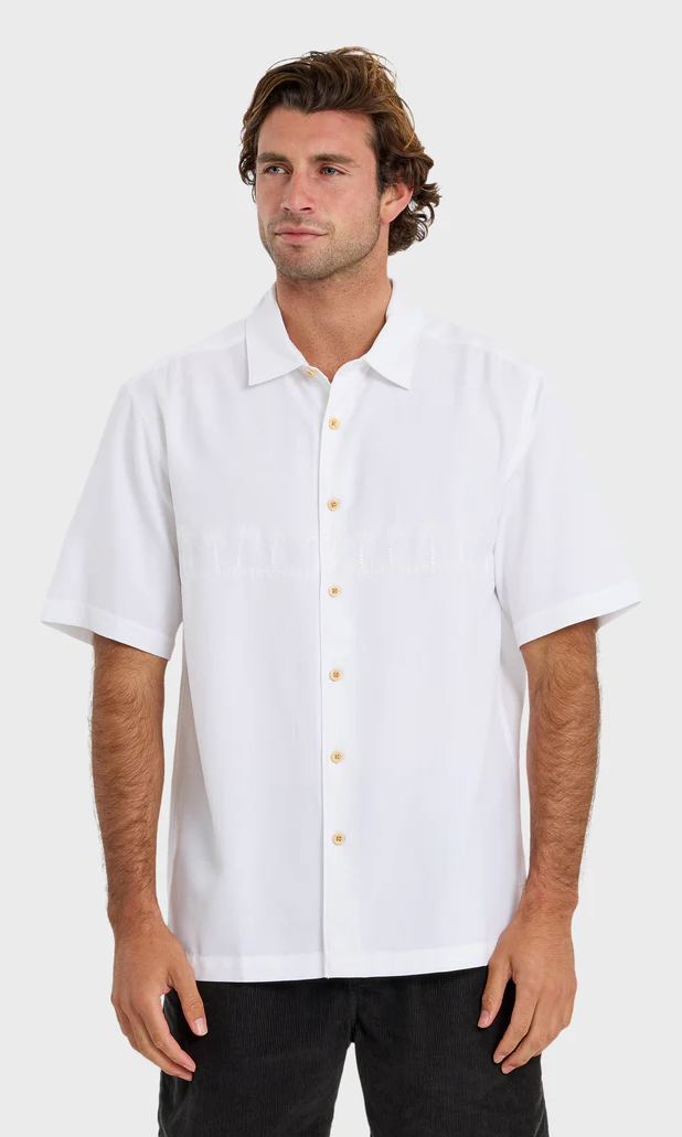 Quiksilver: Waterman Tahiti Palms Short Sleeve Woven Shirt