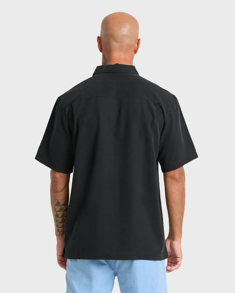 Quiksilver: Waterman Tahiti Palms Short Sleeve Woven Shirt