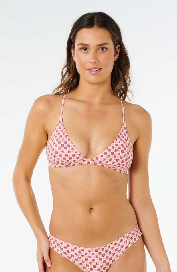 Rip Curl: Classic Surf X-Back Triangle Bikini Top - MULTICO