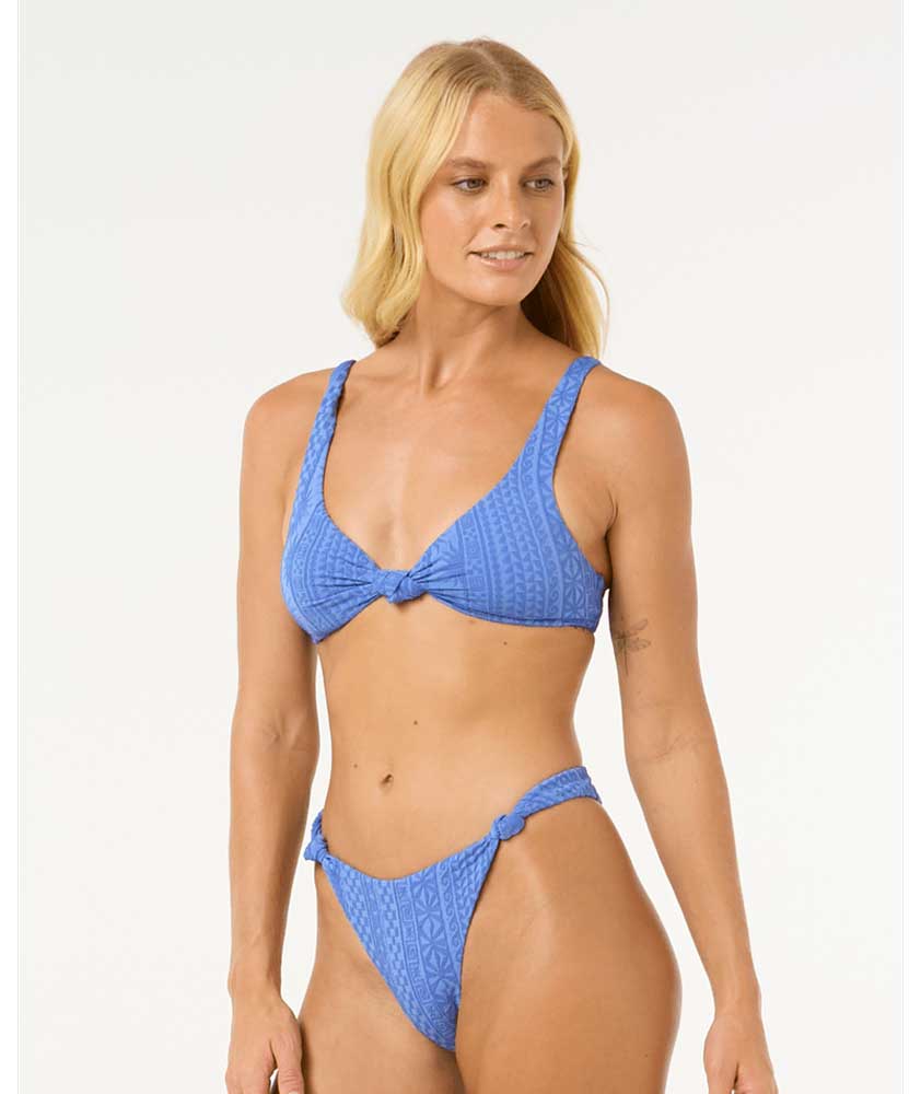 Rip Curl: La Joya Tall Knot Triangle Bikini Top - OCEAN