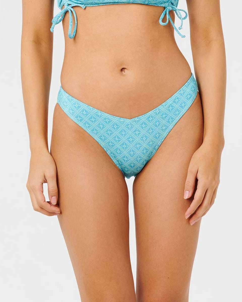 Rip Curl: Moon Geo Hi Leg Cheeky Bikini Bottom