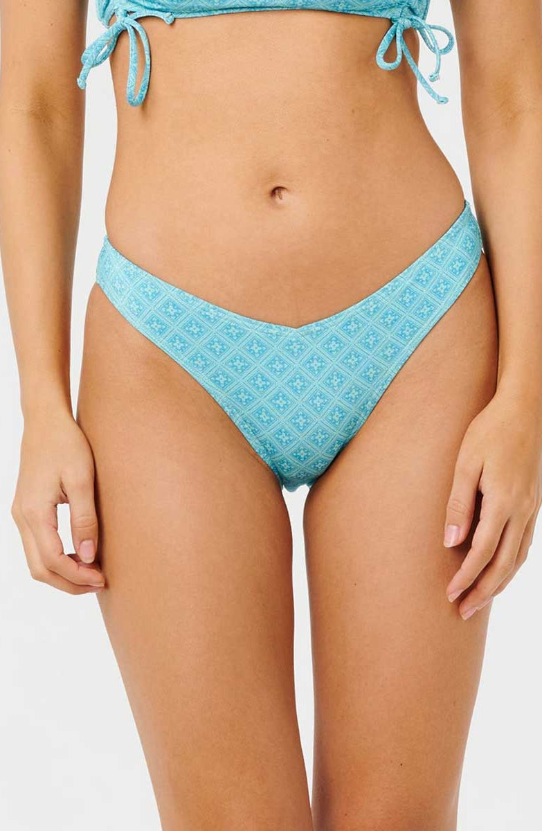 Rip Curl: Moon Geo Hi Leg Cheeky Bikini Bottom
