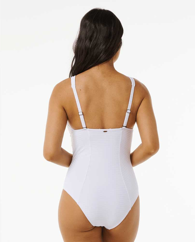 Rip Curl: One Piece Premium Surf D-DD Full Coverage Swimsuit - WHITE