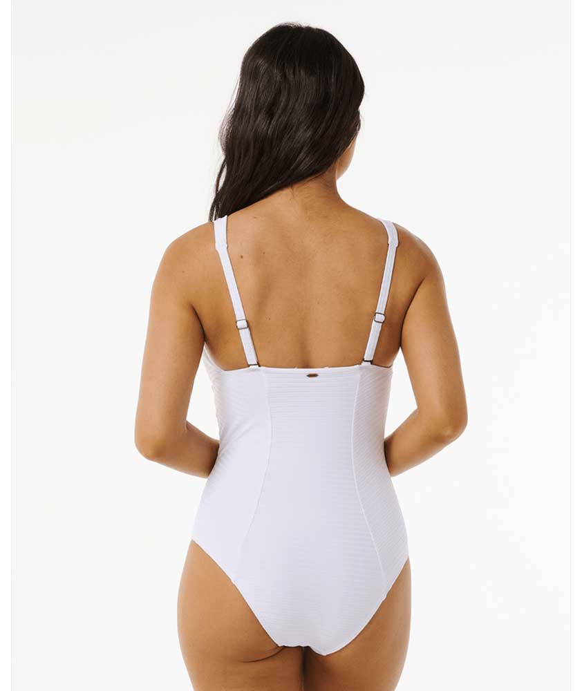 Rip Curl: One Piece Premium Surf D-DD Full Coverage Swimsuit - WHITE