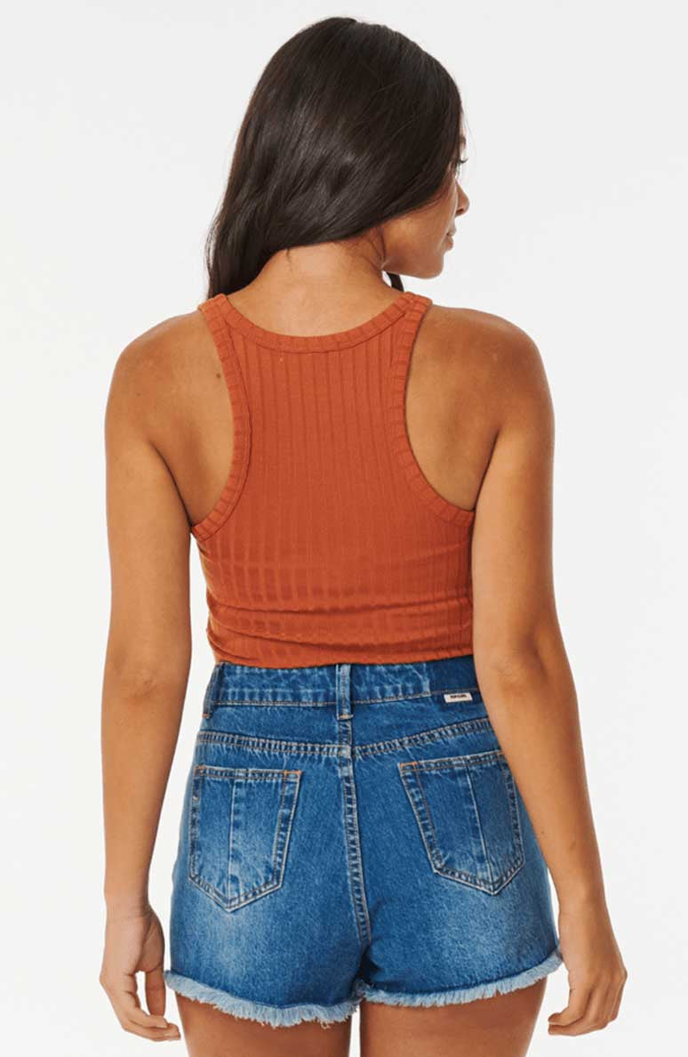 Rip Curl: Premium Rib Solid Tank - AUBURN