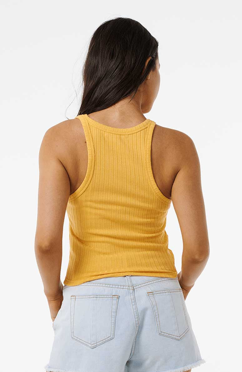 Rip Curl: Premium Rib Solid Tank - ORANGE