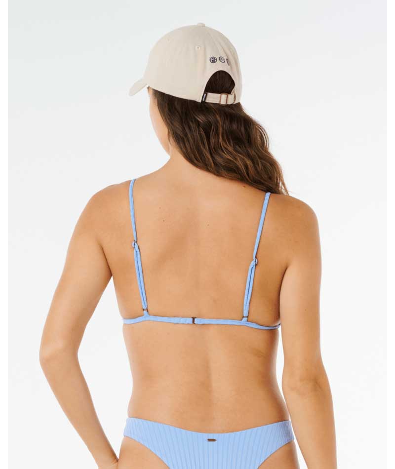 Rip Curl: Premium Surf Banded Fixed Triangle Bikini Top - LT.BLUE
