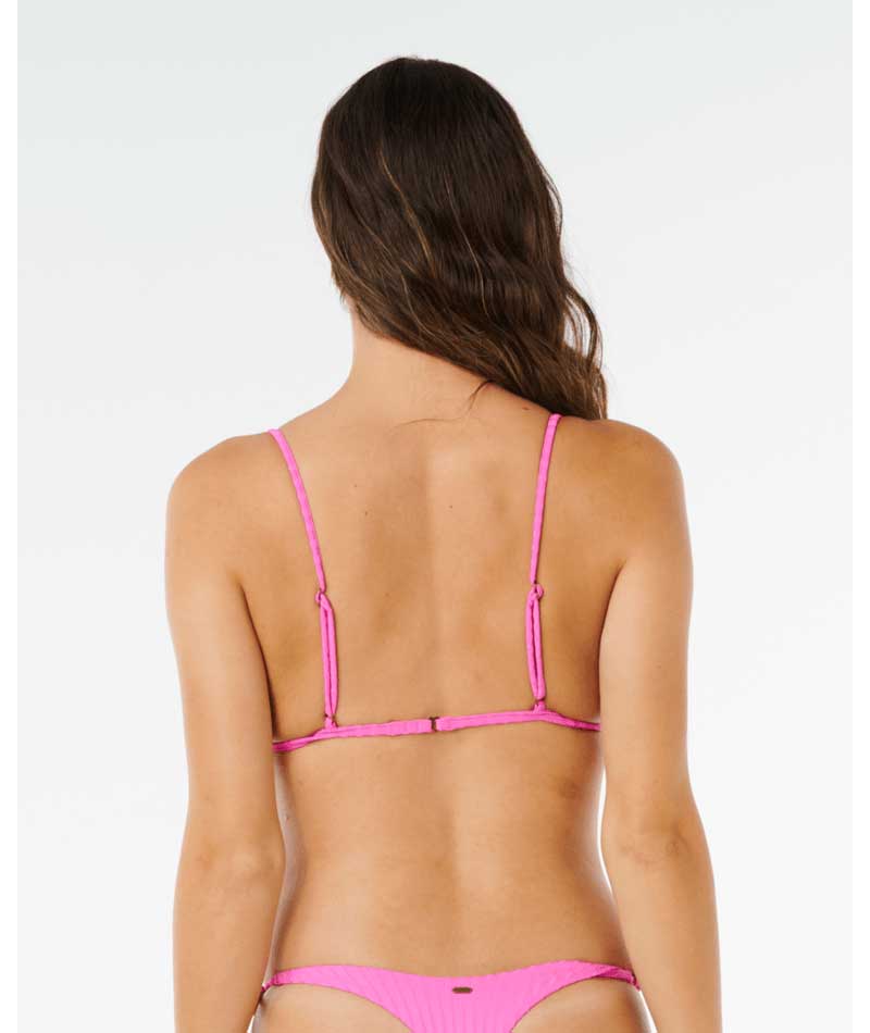 Rip Curl: Premium Surf Banded Fixed Triangle Bikini Top - SPR PINK