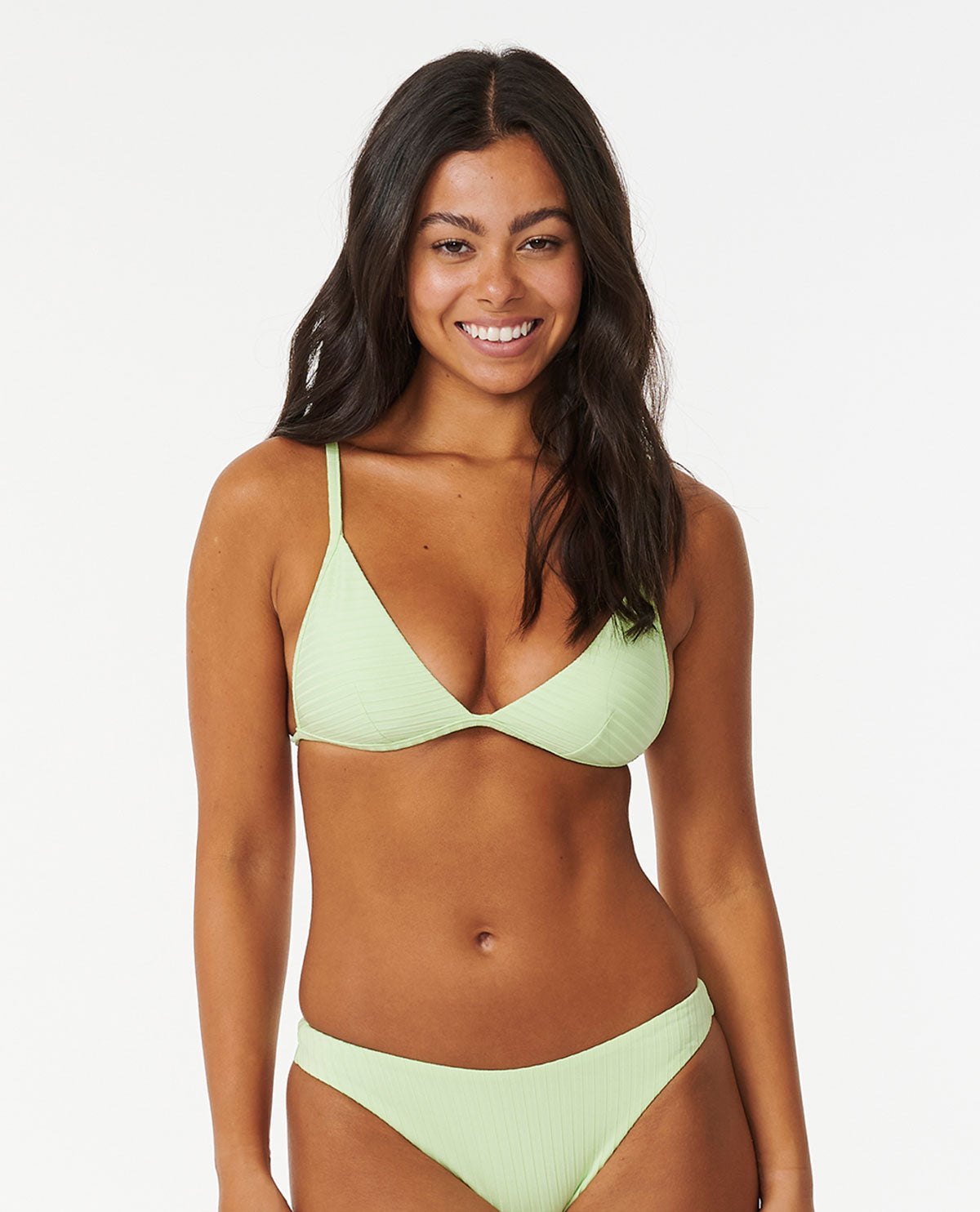 Rip Curl: Premium Surf Fixed Triangle Bikini Top - LT.GREEN