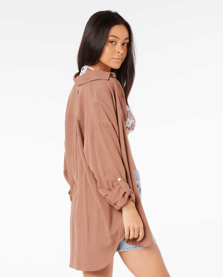 Rip Curl: Premium Surf Holiday Shirt - BROWN
