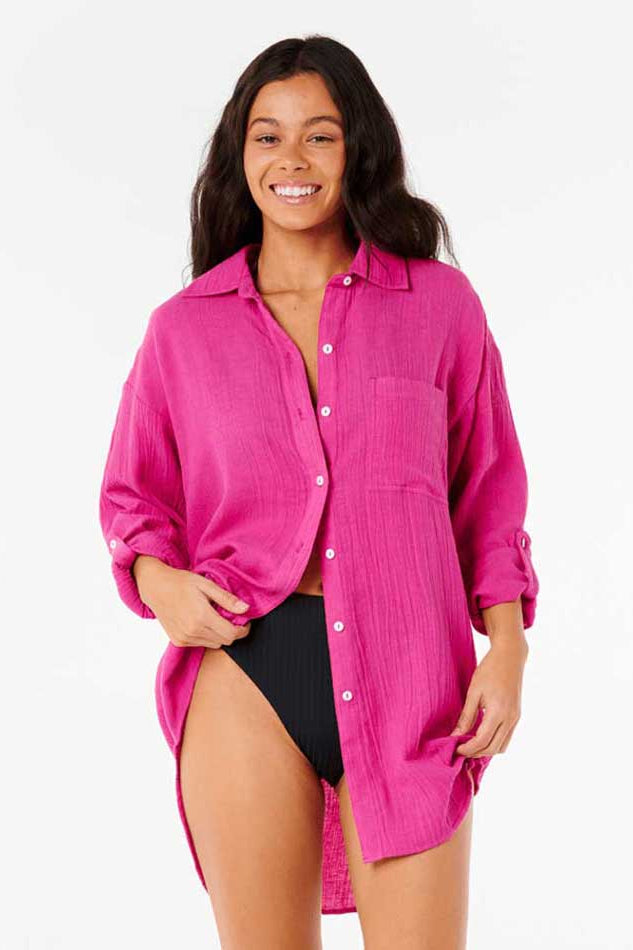 Rip Curl: Premium Surf Holiday Shirt - FUCHSIA