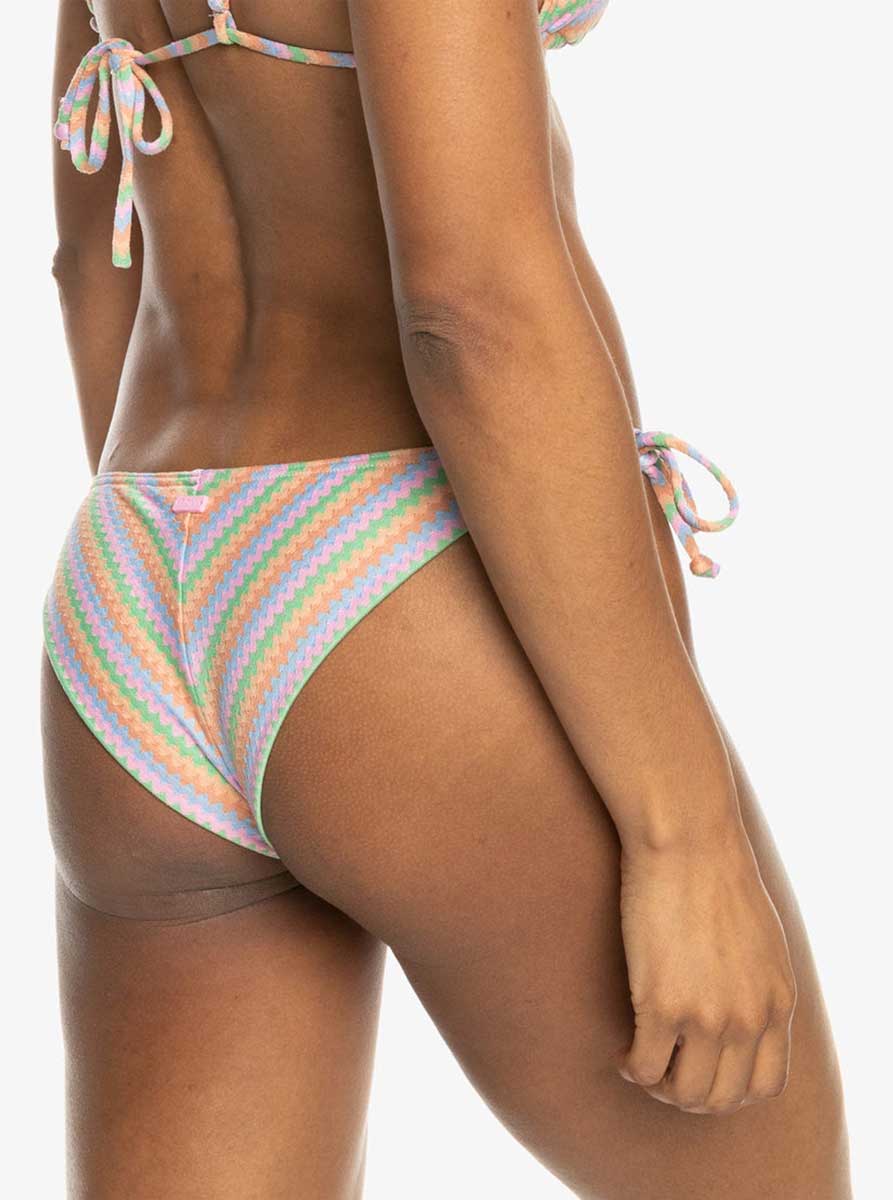 Roxy: Wavy Stripe Cheeky Side Tie Bikini Bottom