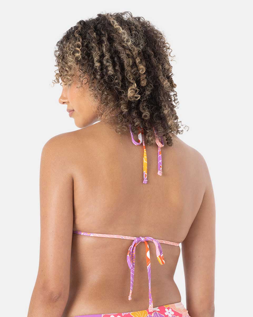 Roxy: Bell Bottom Blooms Tiki Triangle Bikini Top