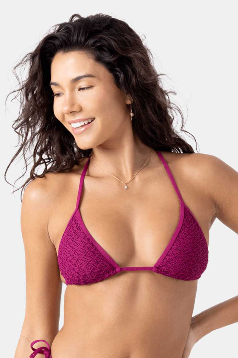 Roxy: Crochet Mini Tiki Triangle Bikini Top