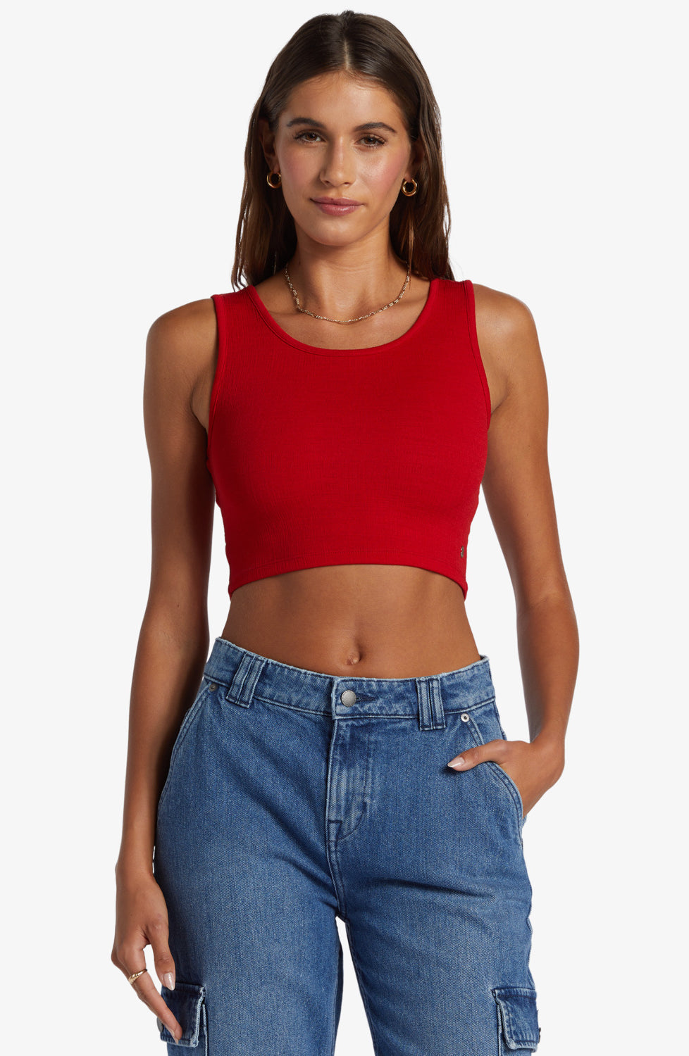 Roxy: Good Keepsake Solid Crop Top