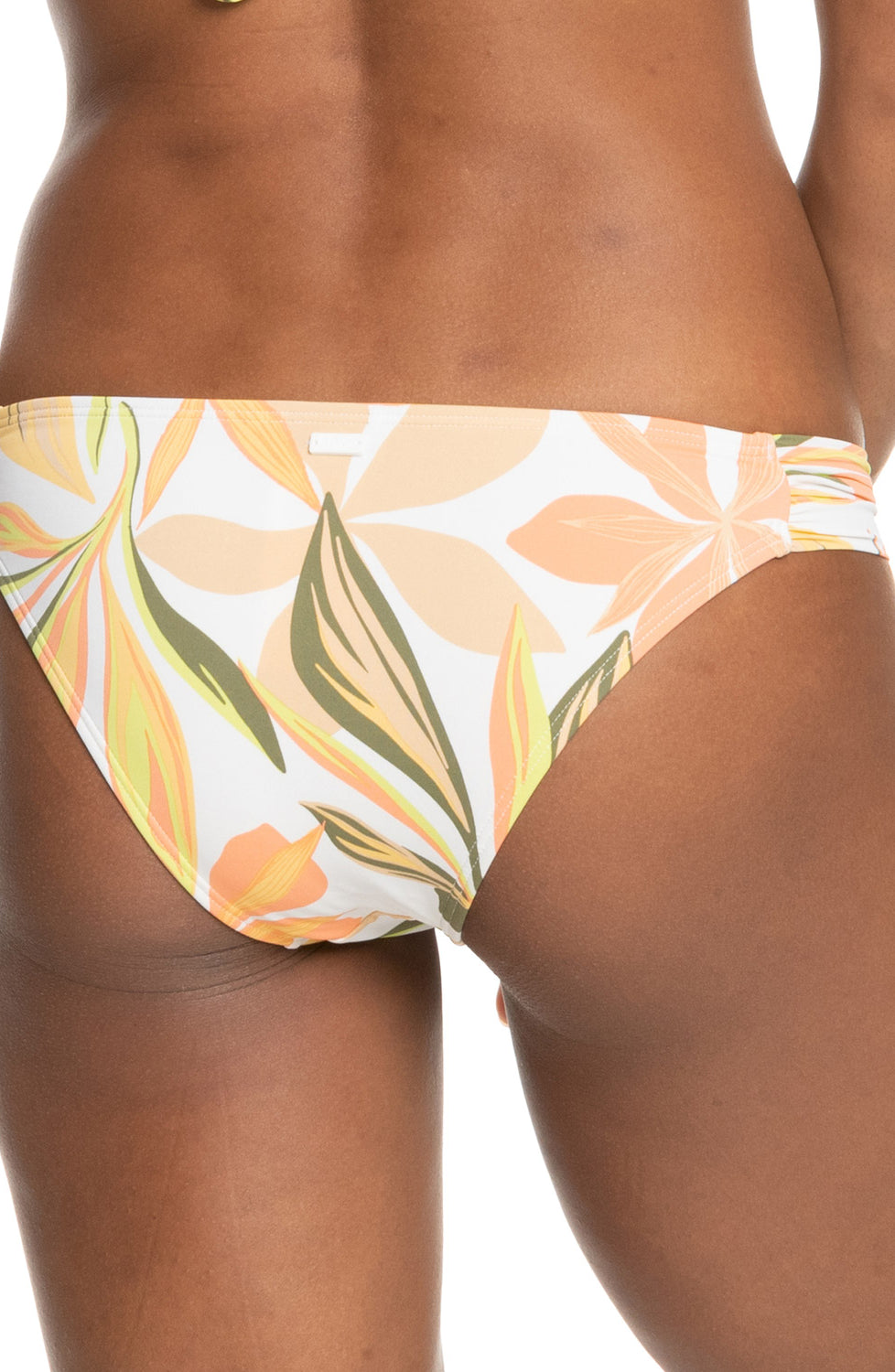 Roxy: Printed Beach Classics Moderate Bikini Bottom - BRIGHT WHITE FLOWER