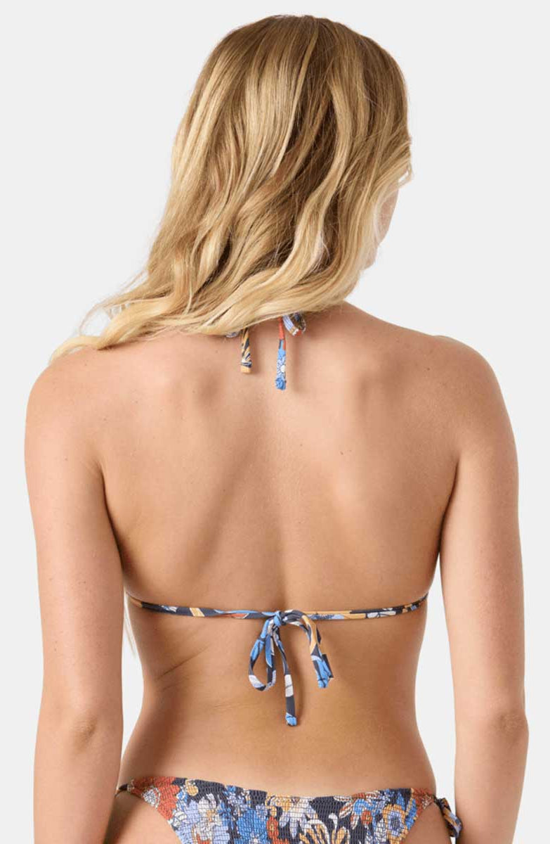 Roxy: Soulflower Smocked Tiki Triangle Bikini Top