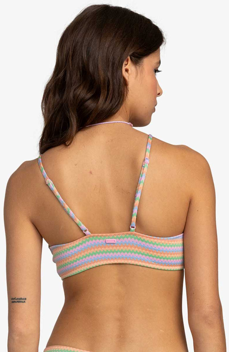 Roxy: Wavy Stripe Fashion Bralette Bikini Top