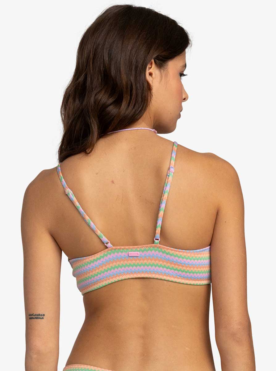 Roxy: Wavy Stripe Fashion Bralette Bikini Top