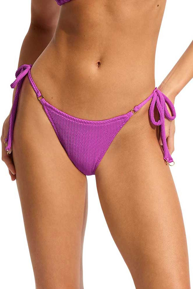 Seafolly: Sea Dive Solid Tie Side Rio Bikini Bottom