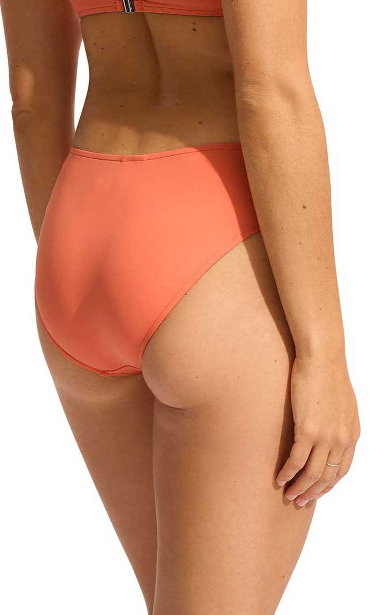 Seafolly: Solid Twist Band Hipster Pant - MELON