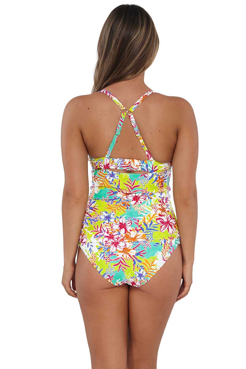 Sunsets: Botanical Bliss Sandbar Rib Serena Tankini Top