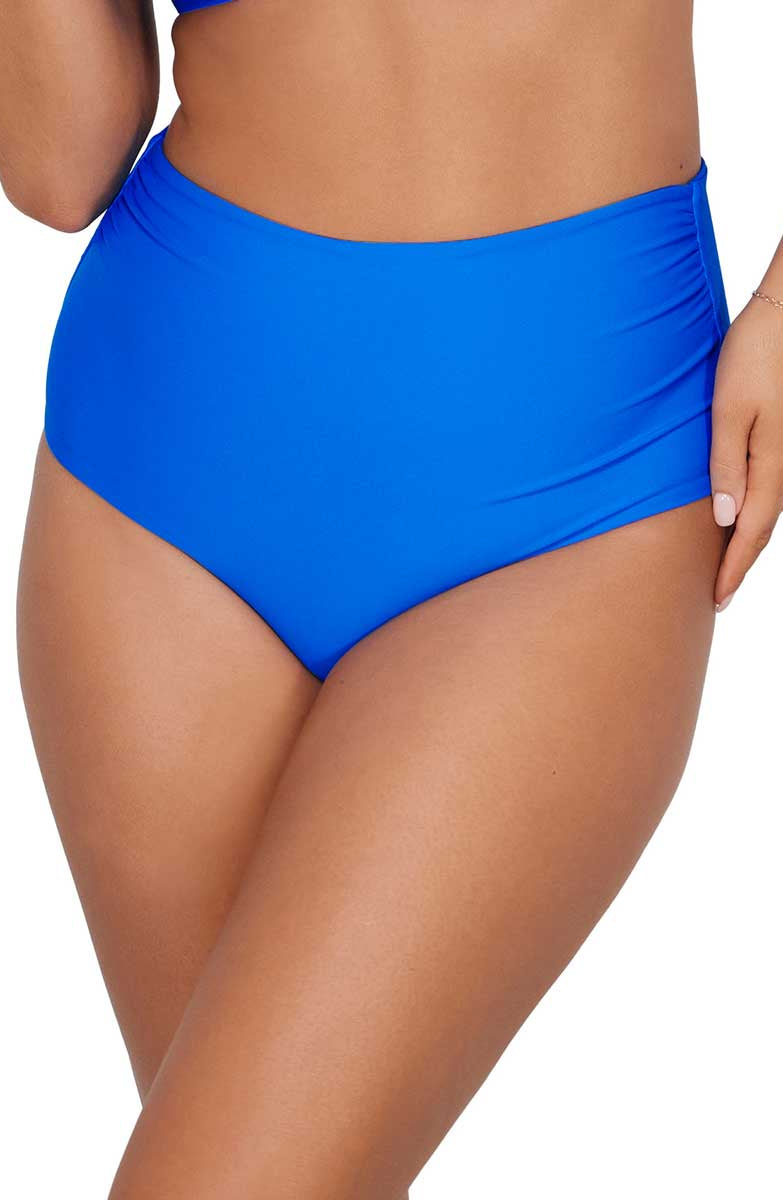 Sunsets: Electric Blue Capri High Waist Bottom