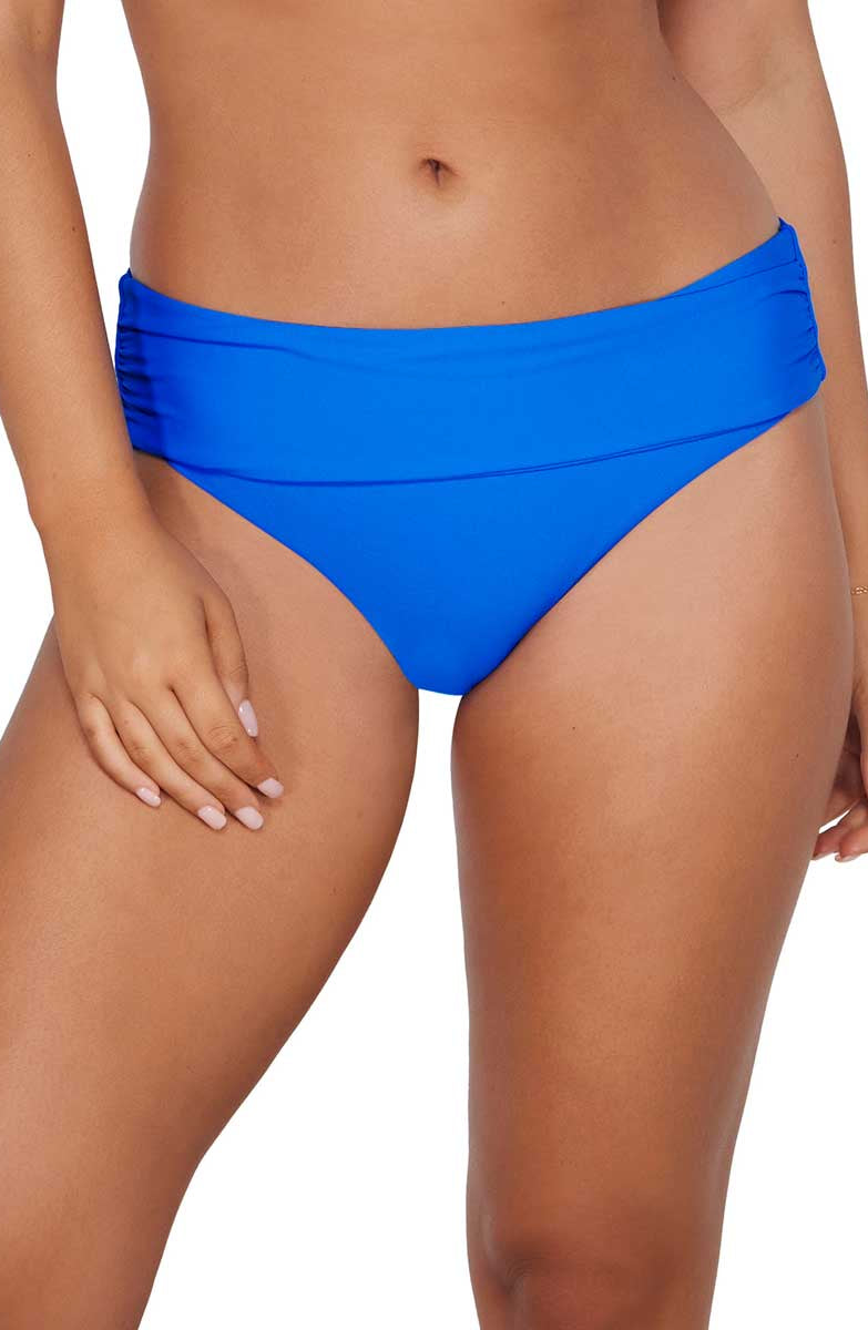 Sunsets: Electric Blue Capri High Waist Bottom