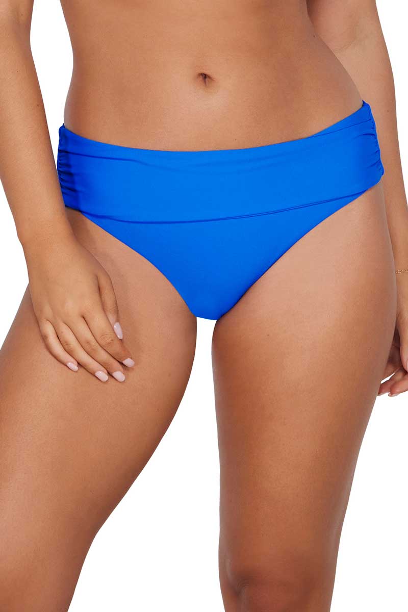 Sunsets: Electric Blue Capri High Waist Bottom