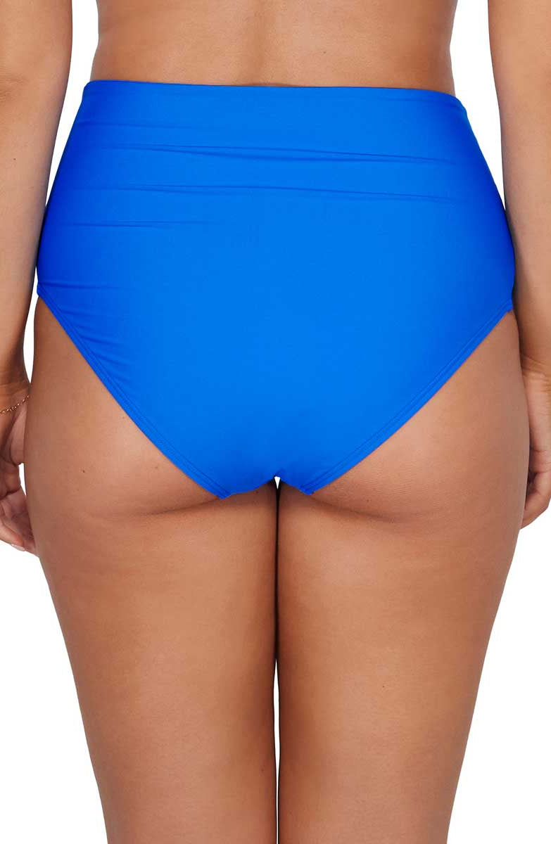 Sunsets: Electric Blue Capri High Waist Bottom