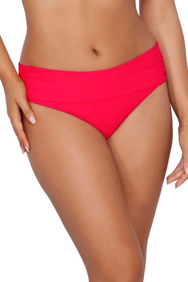Sunsets: Geranium Capri High Waist Bottom