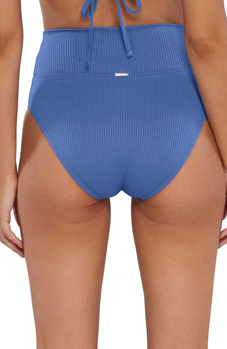 Sunsets: Harbor Blue Sandbar Rib Hannah High Waist Bottom