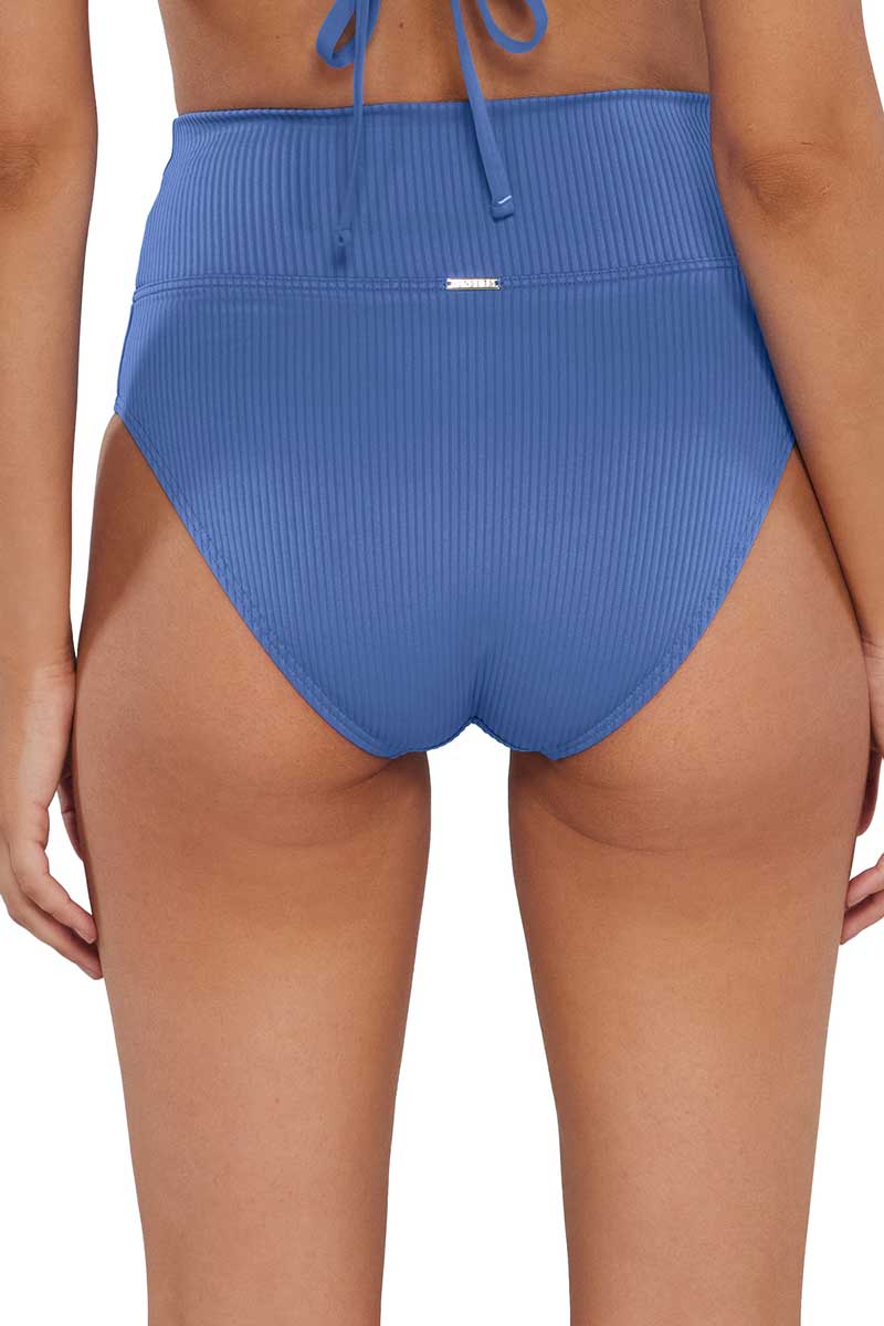Sunsets: Harbor Blue Sandbar Rib Hannah High Waist Bottom