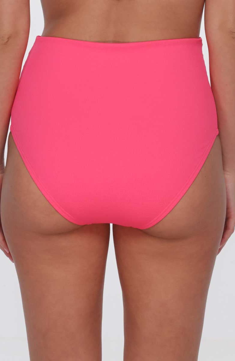 Sunsets: Solid Posy Pink Crepe Hannah High Waist Bottom