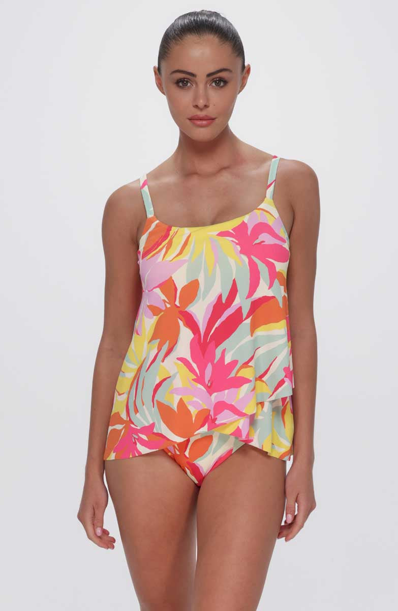 Sunsets: Tropicolor Crepe Elena Tankini Top