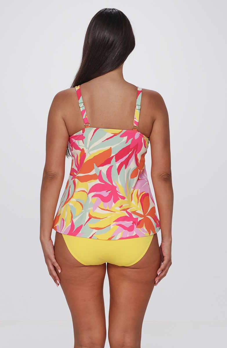 Sunsets: Tropicolor Crepe Jenna Tankini Top