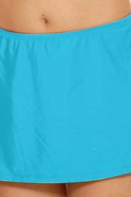 T.H.E: Plus Size Skirted Bottom - CARIBEAN BLUE