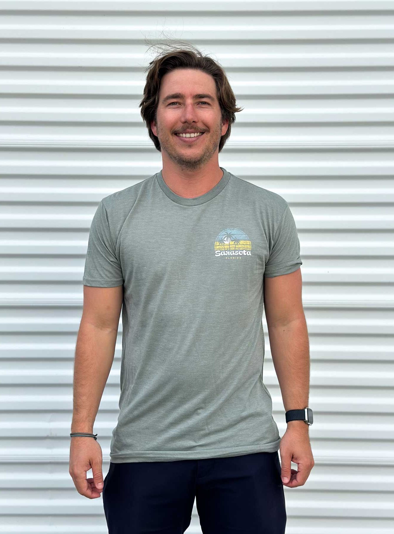Techstyles: Men's Sour Sarasota Florida Legend Tri-Blend T-Shirt