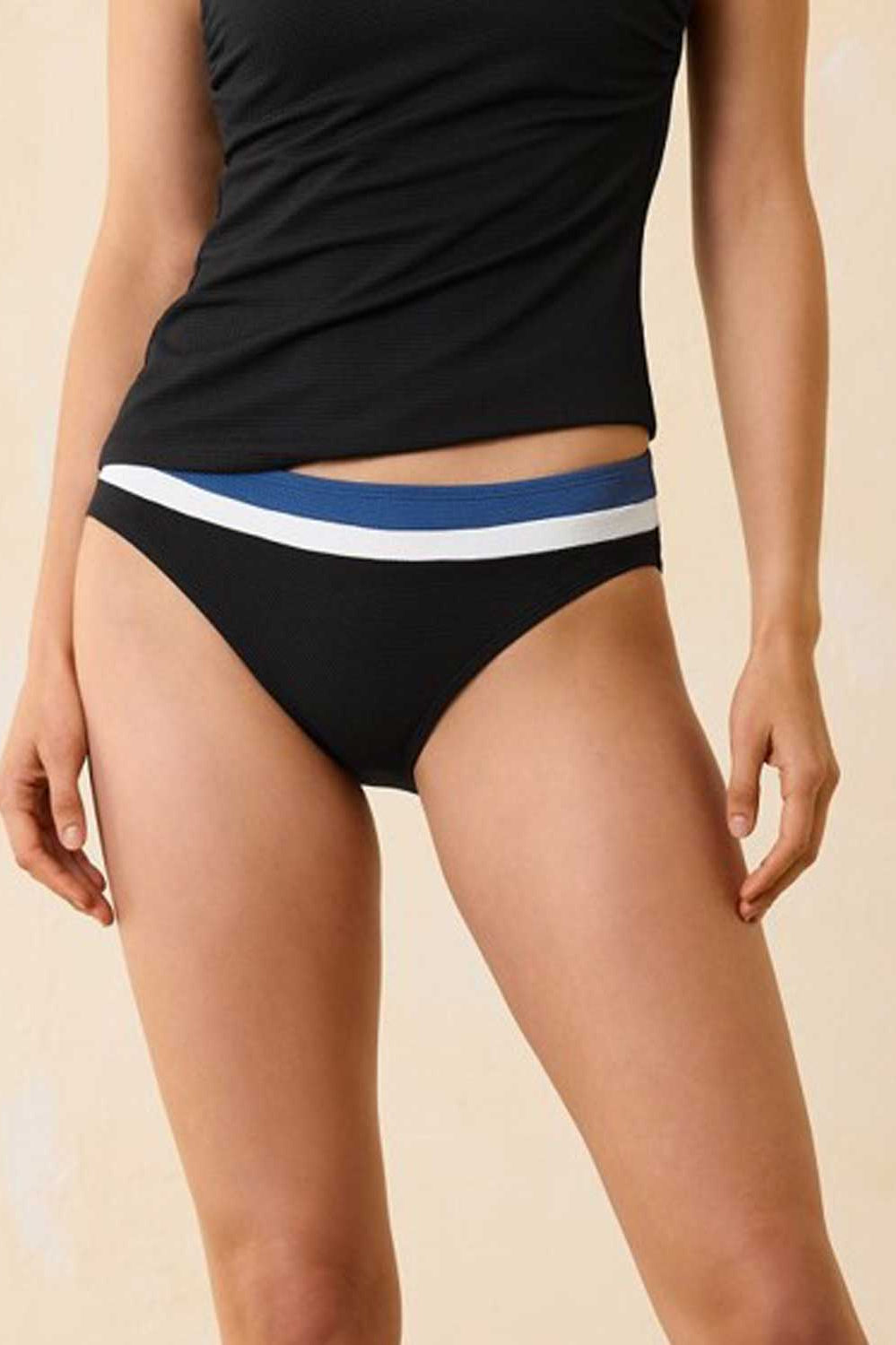 Tommy Bahama: Island Cays Colorblock Hipster Bikini Bottom - INDIGO BLUE
