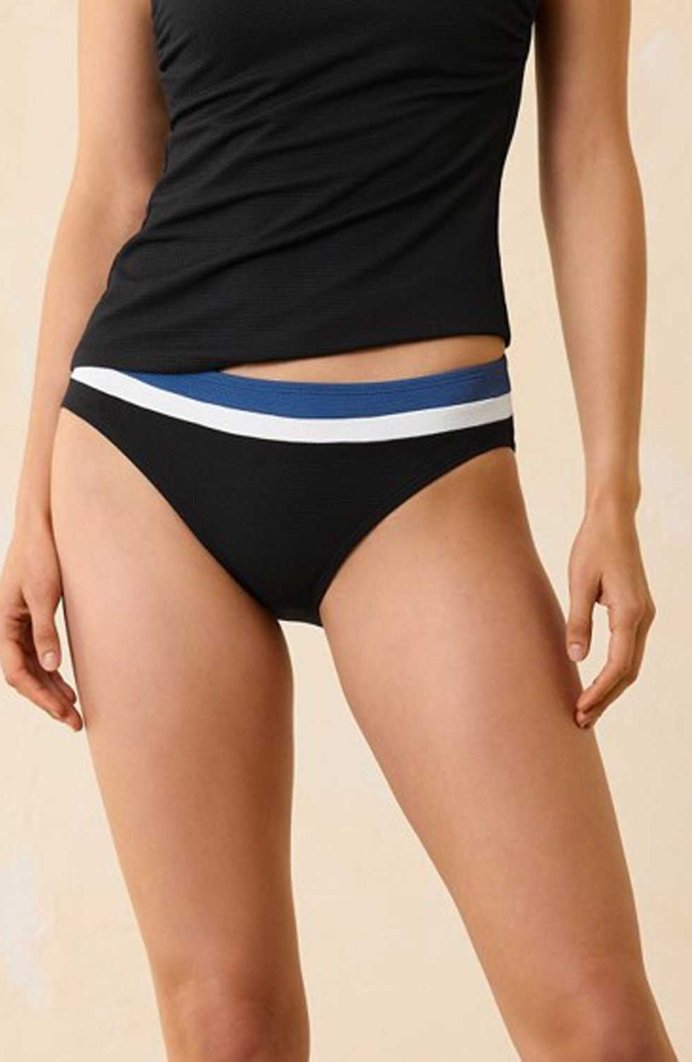 Tommy Bahama: Island Cays Colorblock Hipster Bikini Bottom - INDIGO BLUE