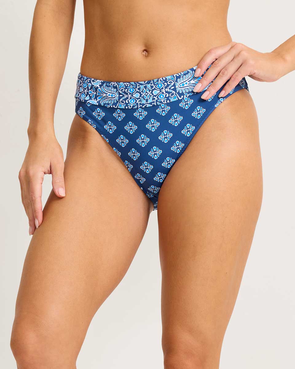 Tommy Bahama: Noble Pineapple Reversible High Waist Bikini Bottom