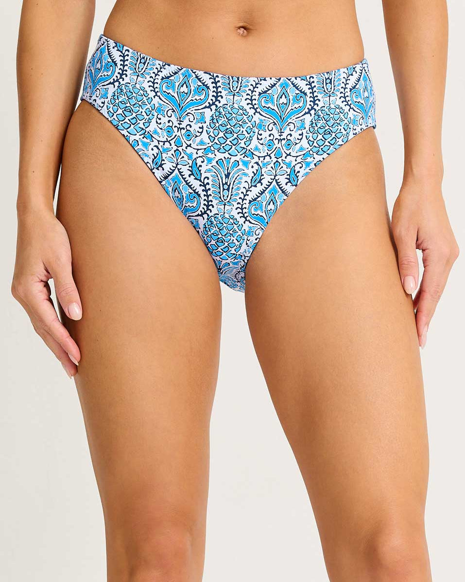 Tommy Bahama: Noble Pineapple Reversible High Waist Bikini Bottom