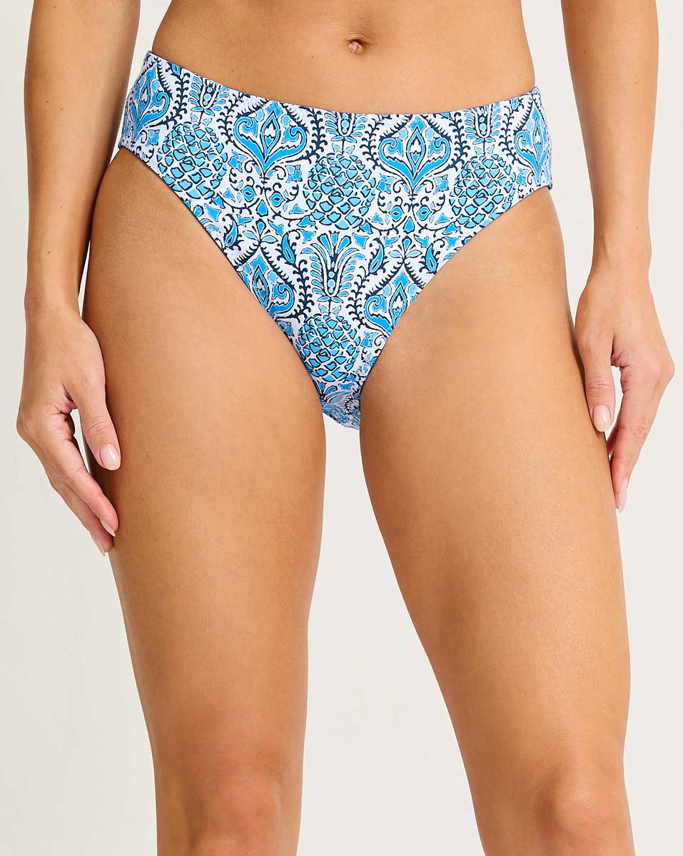 Tommy Bahama: Noble Pineapple Reversible High Waist Bikini Bottom