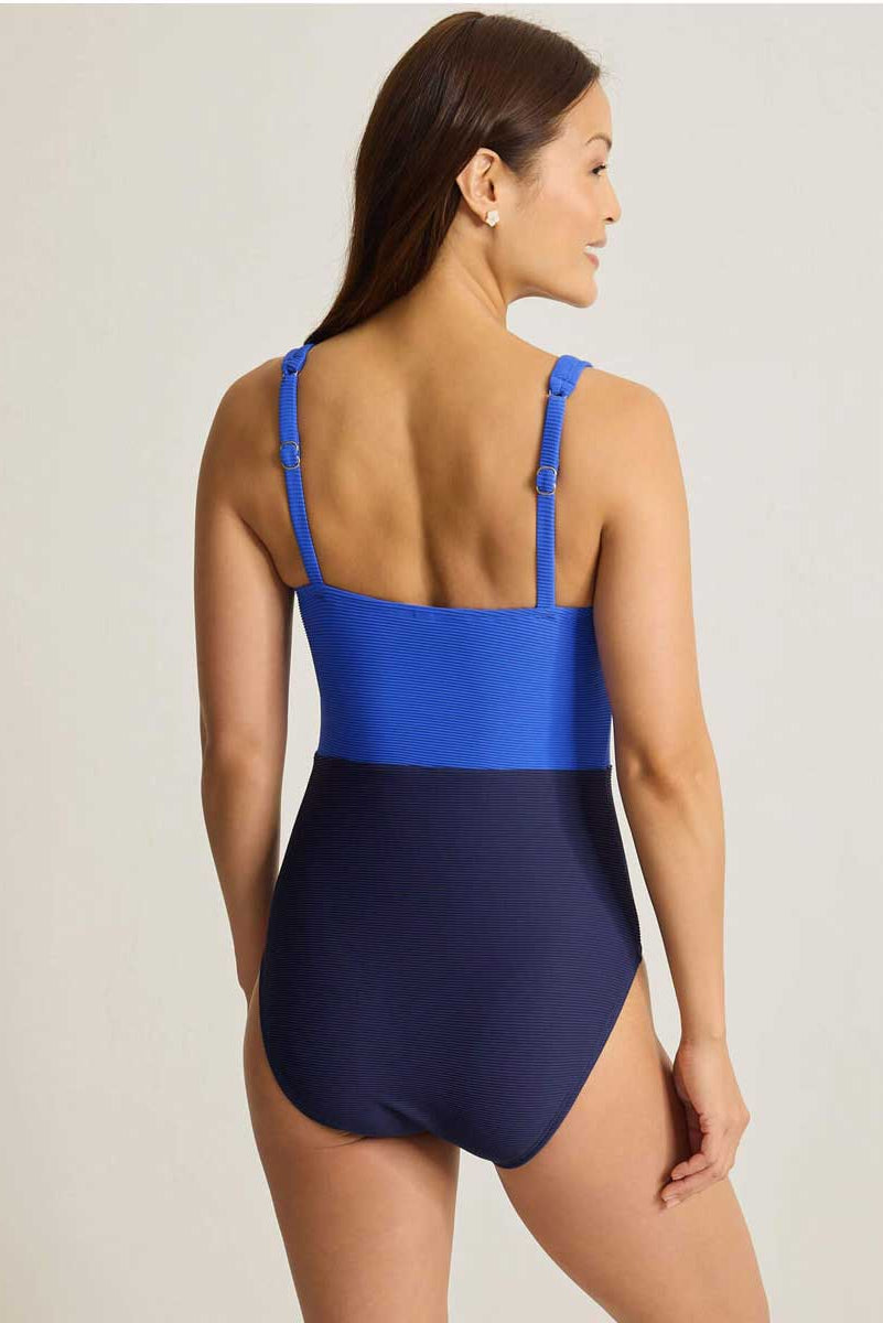 Tommy Bahama: One Piece Ocean Point Colorblock Squareneck Swimsuit