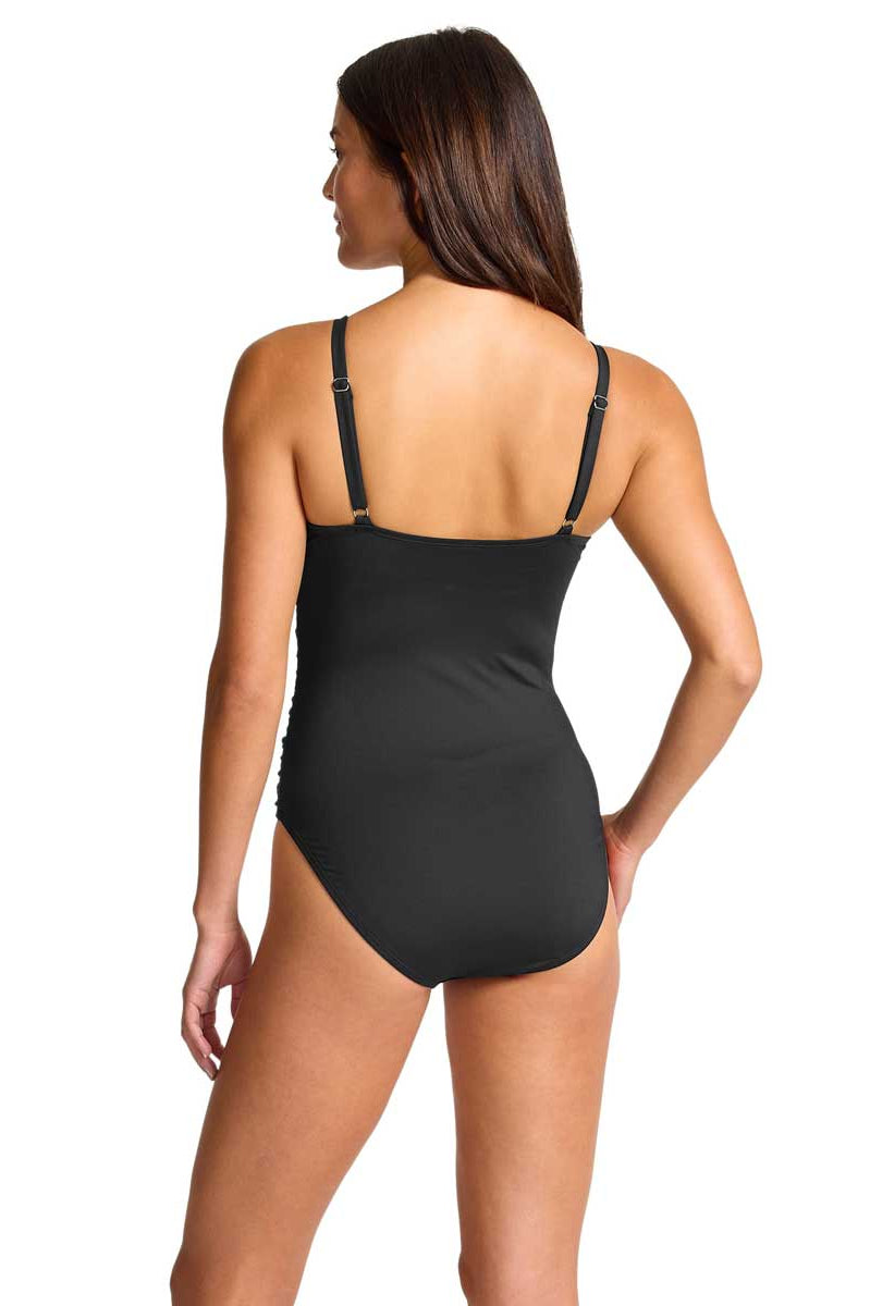 Tommy Bahama: One Piece Pearl Cross Front V-Neck Swimsuit