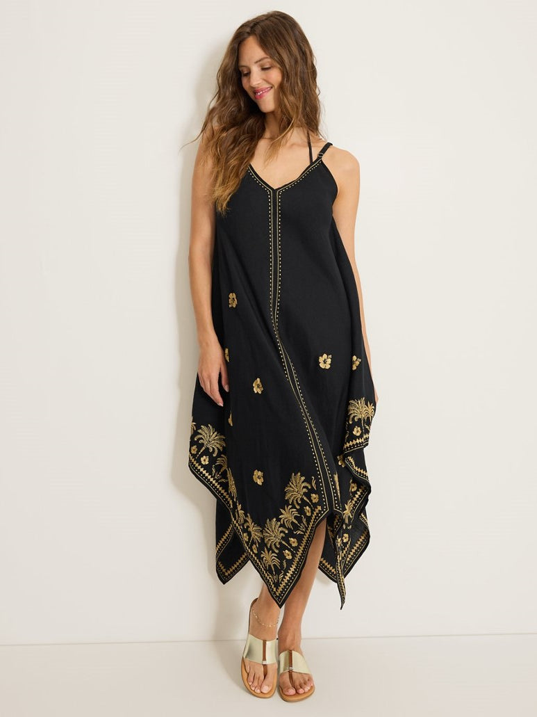 Tommy Bahama: St. Lucia Embroidered Scarf Coverup Dress
