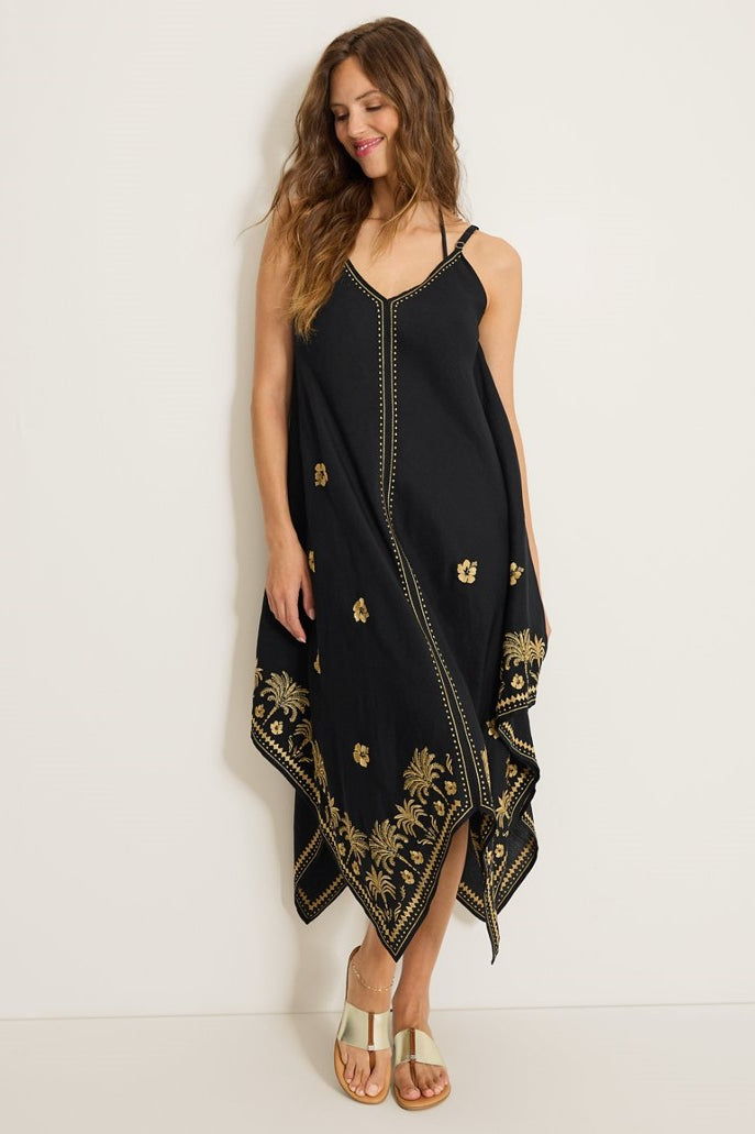 Tommy Bahama: St. Lucia Embroidered Scarf Coverup Dress