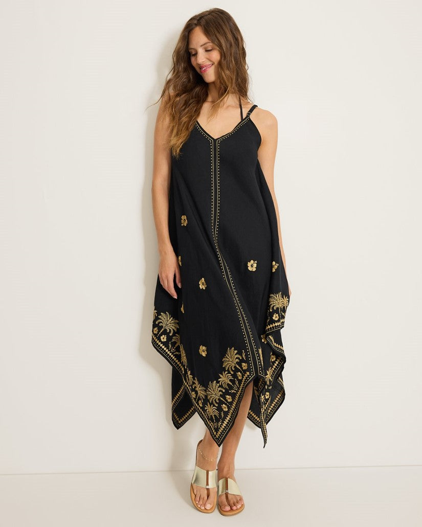 Tommy Bahama: St. Lucia Embroidered Scarf Coverup Dress